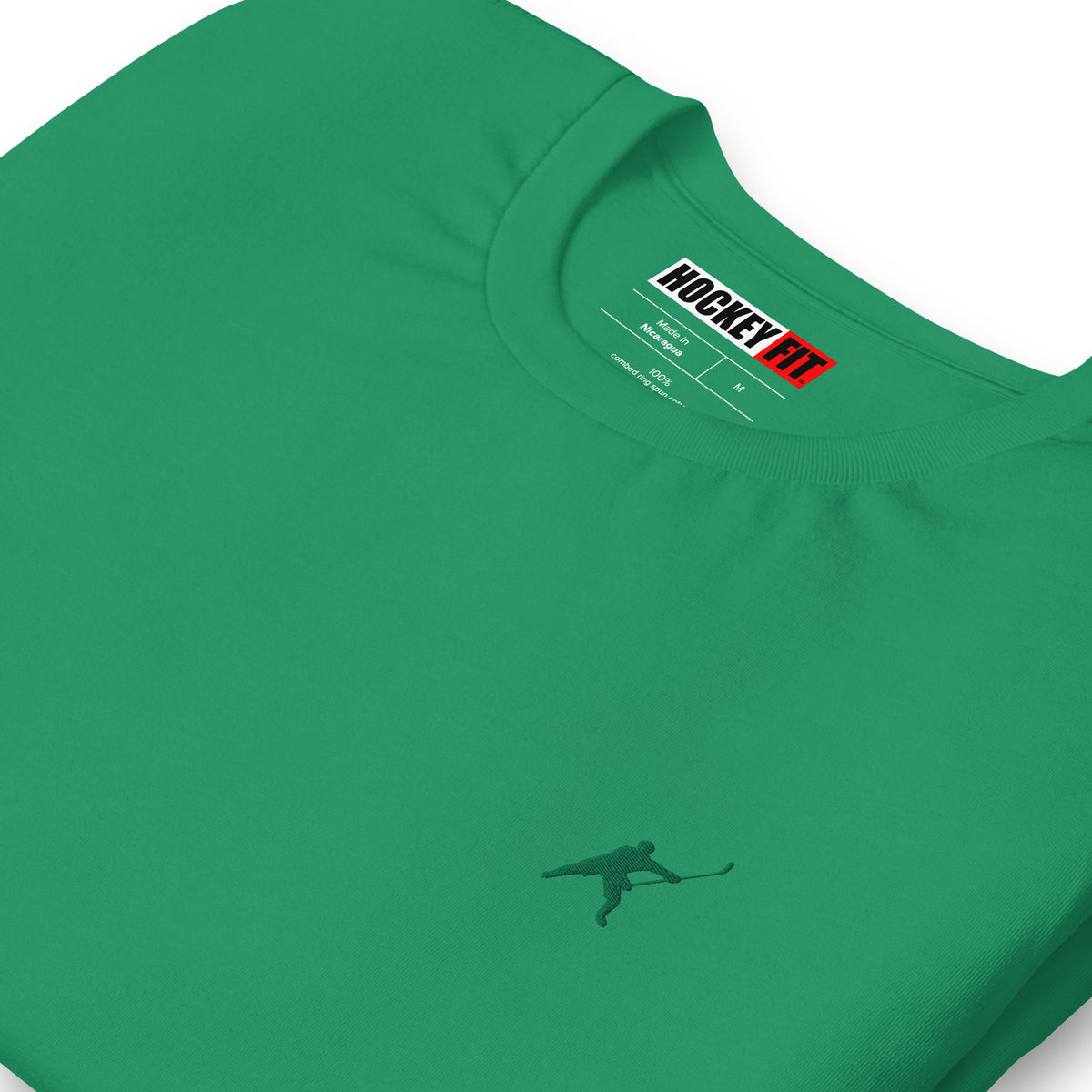HOCKEYFIT™ EMBROIDERED GREEN T-SHIRT