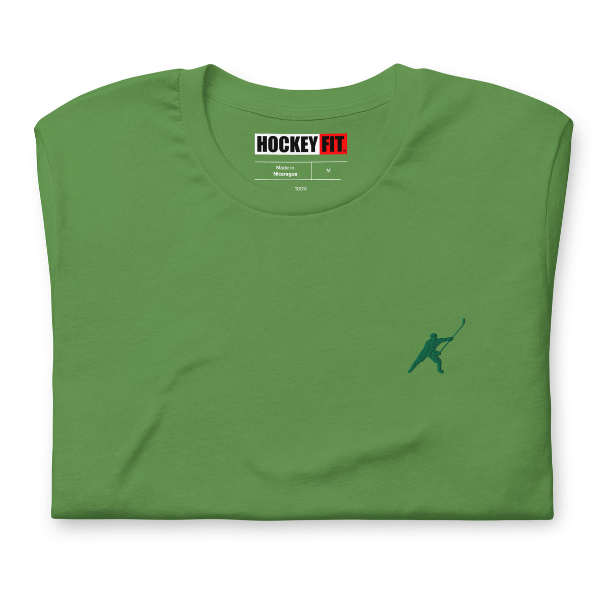 HOCKEYFIT™ EMBROIDERED GREEN T-SHIRT