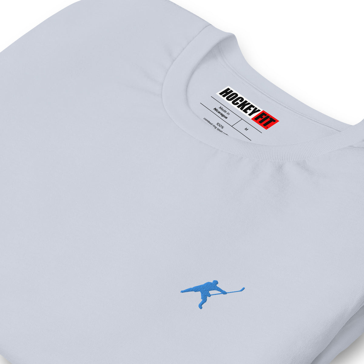 HOCKEYFIT™ EMBROIDERED ICE BLUE T-SHIRT