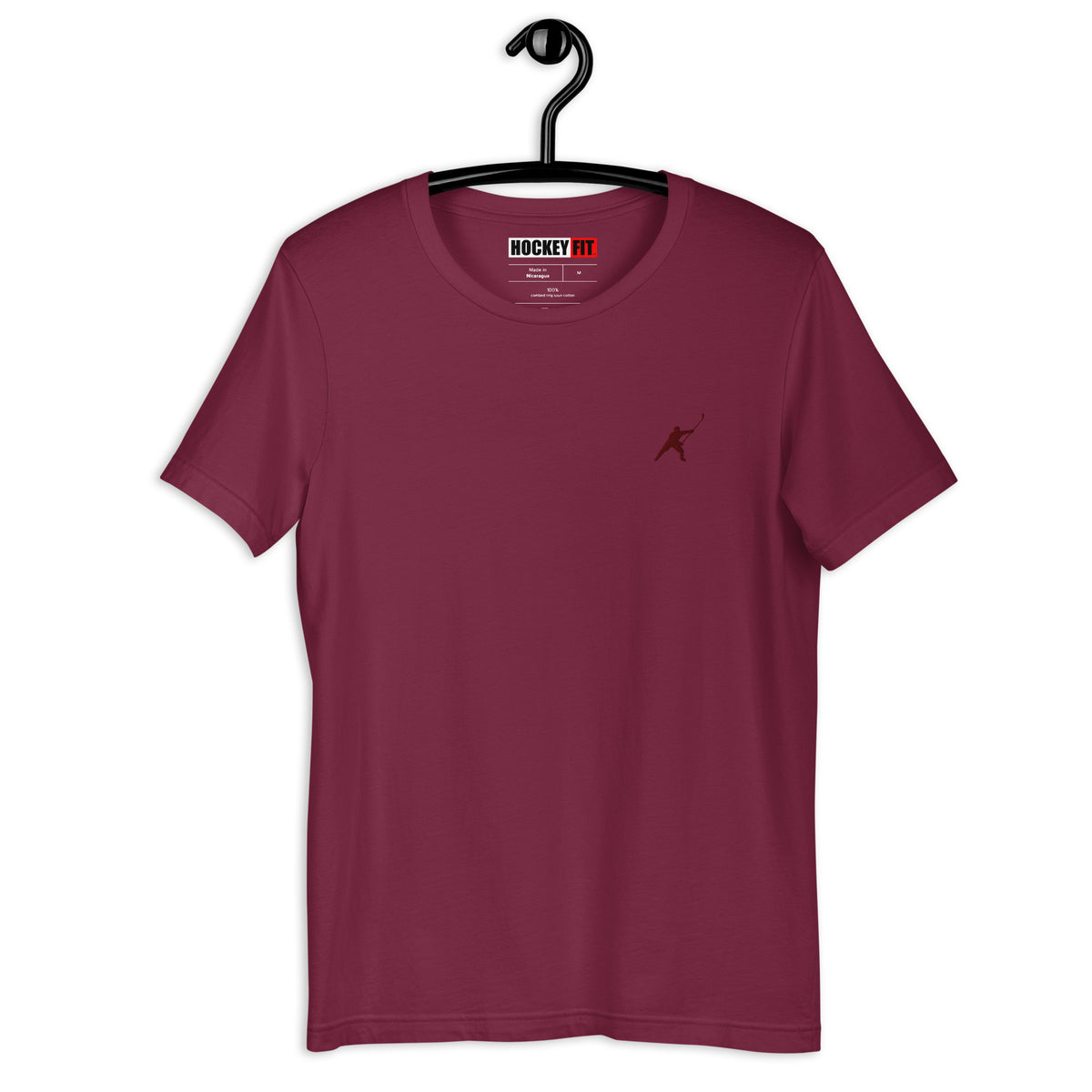 HOCKEYFIT™ EMBROIDERED MAROON T-SHIRT