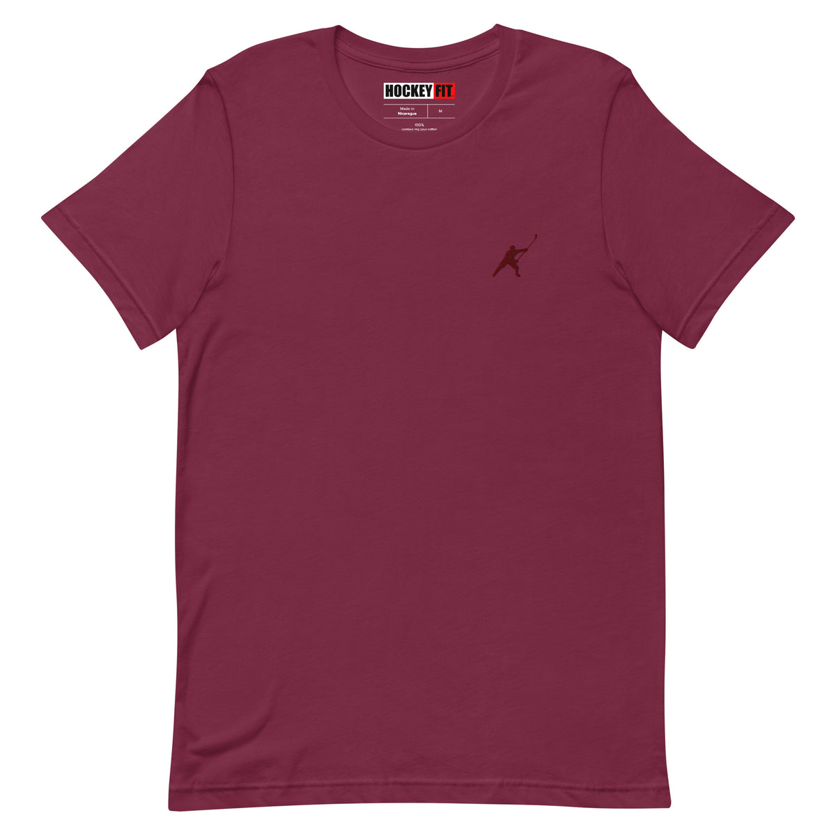 HOCKEYFIT™ EMBROIDERED MAROON T-SHIRT