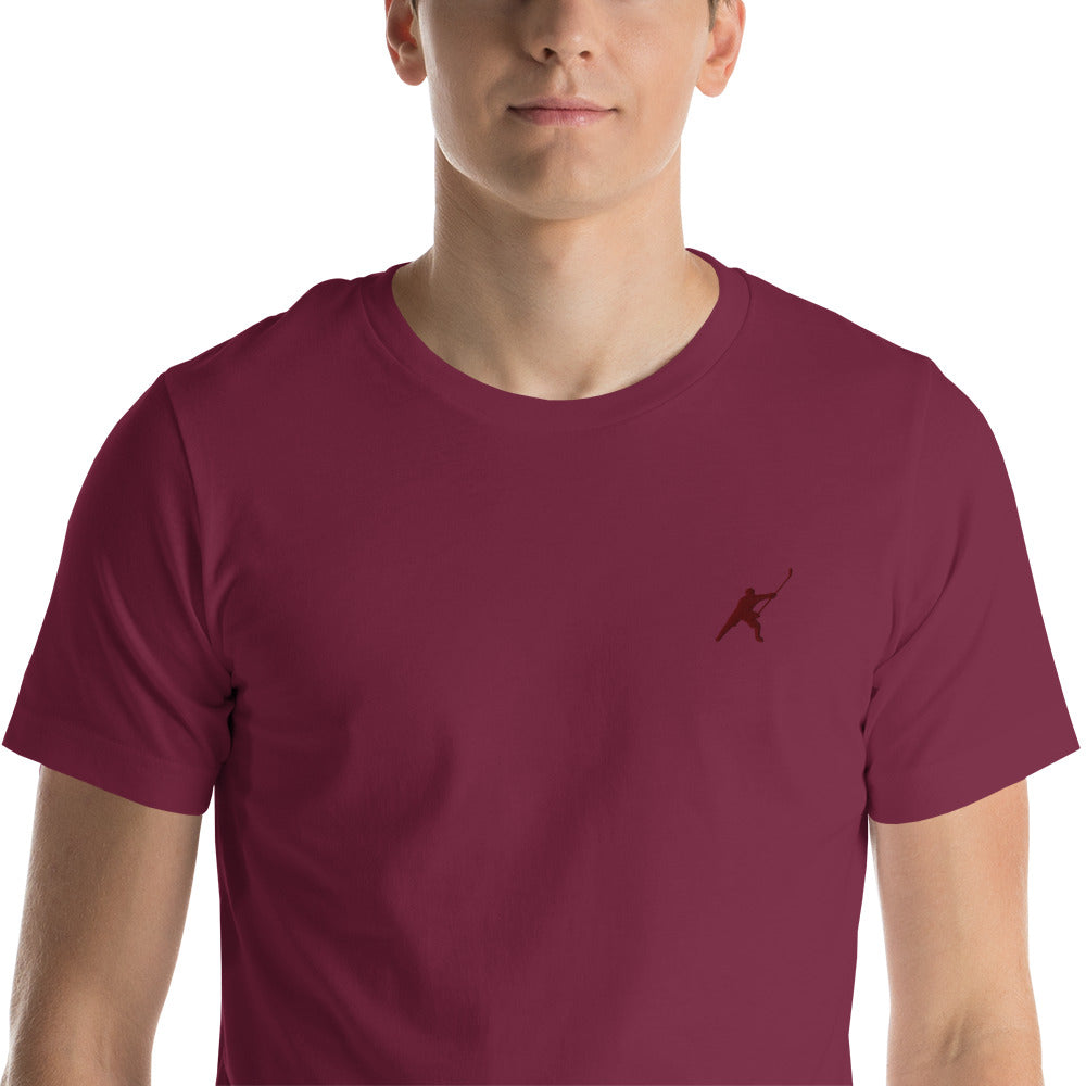 HOCKEYFIT™ EMBROIDERED MAROON T-SHIRT
