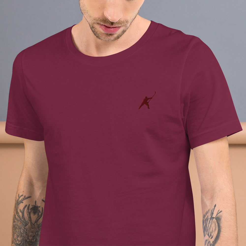 HOCKEYFIT™ EMBROIDERED MAROON T-SHIRT