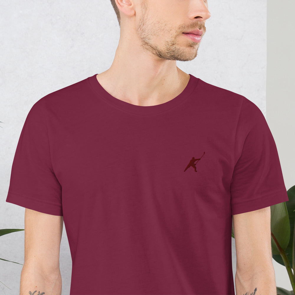 HOCKEYFIT™ EMBROIDERED MAROON T-SHIRT