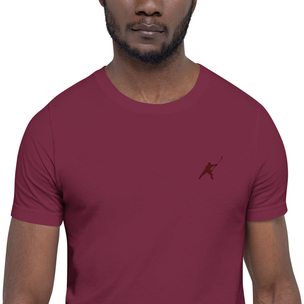 HOCKEYFIT™ EMBROIDERED MAROON T-SHIRT
