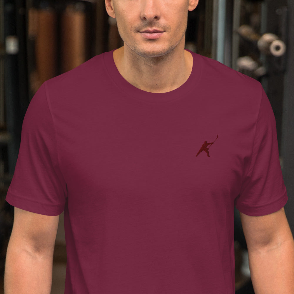 HOCKEYFIT™ EMBROIDERED MAROON T-SHIRT