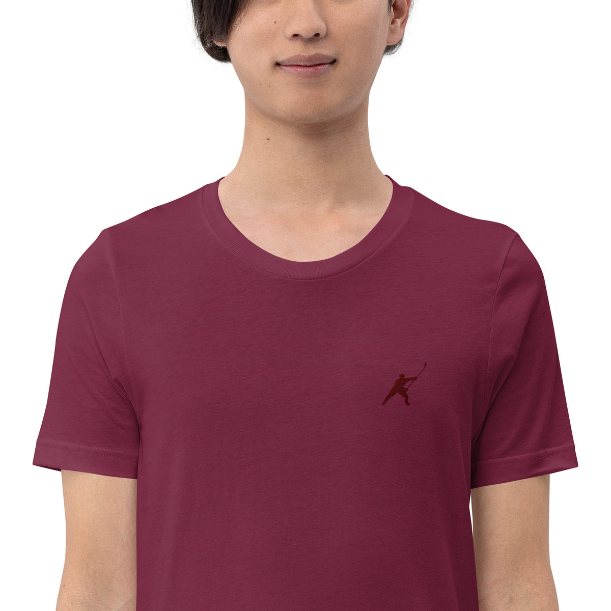 HOCKEYFIT™ EMBROIDERED MAROON T-SHIRT