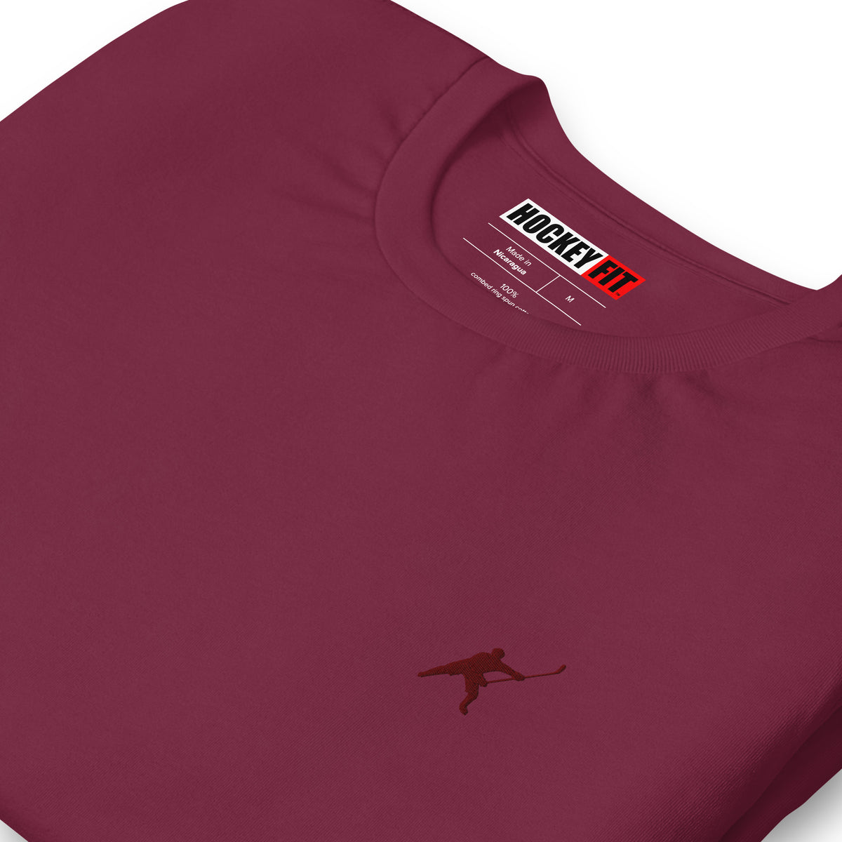 HOCKEYFIT™ EMBROIDERED MAROON T-SHIRT