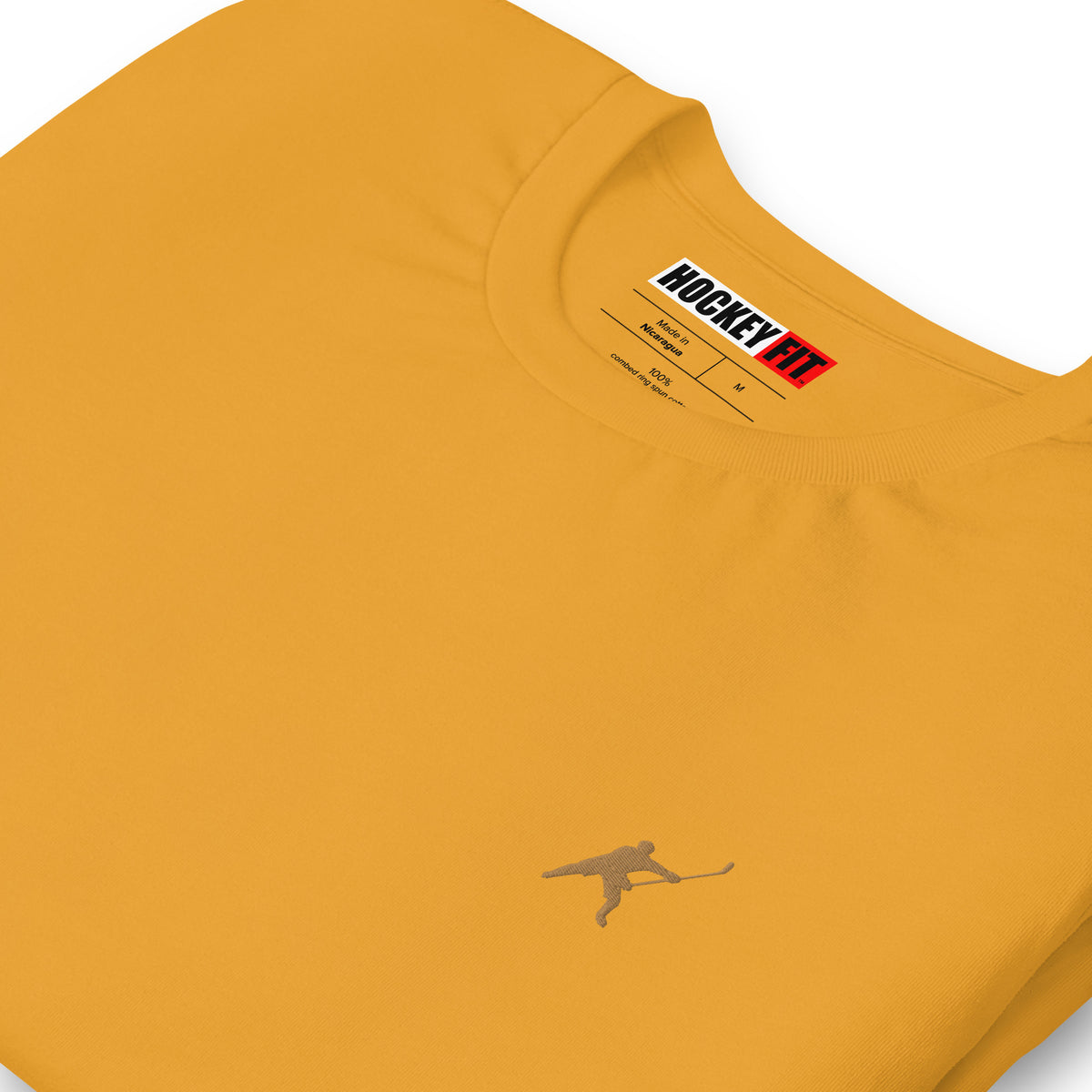 HOCKEYFIT™ EMBROIDERED GOLD T-SHIRT