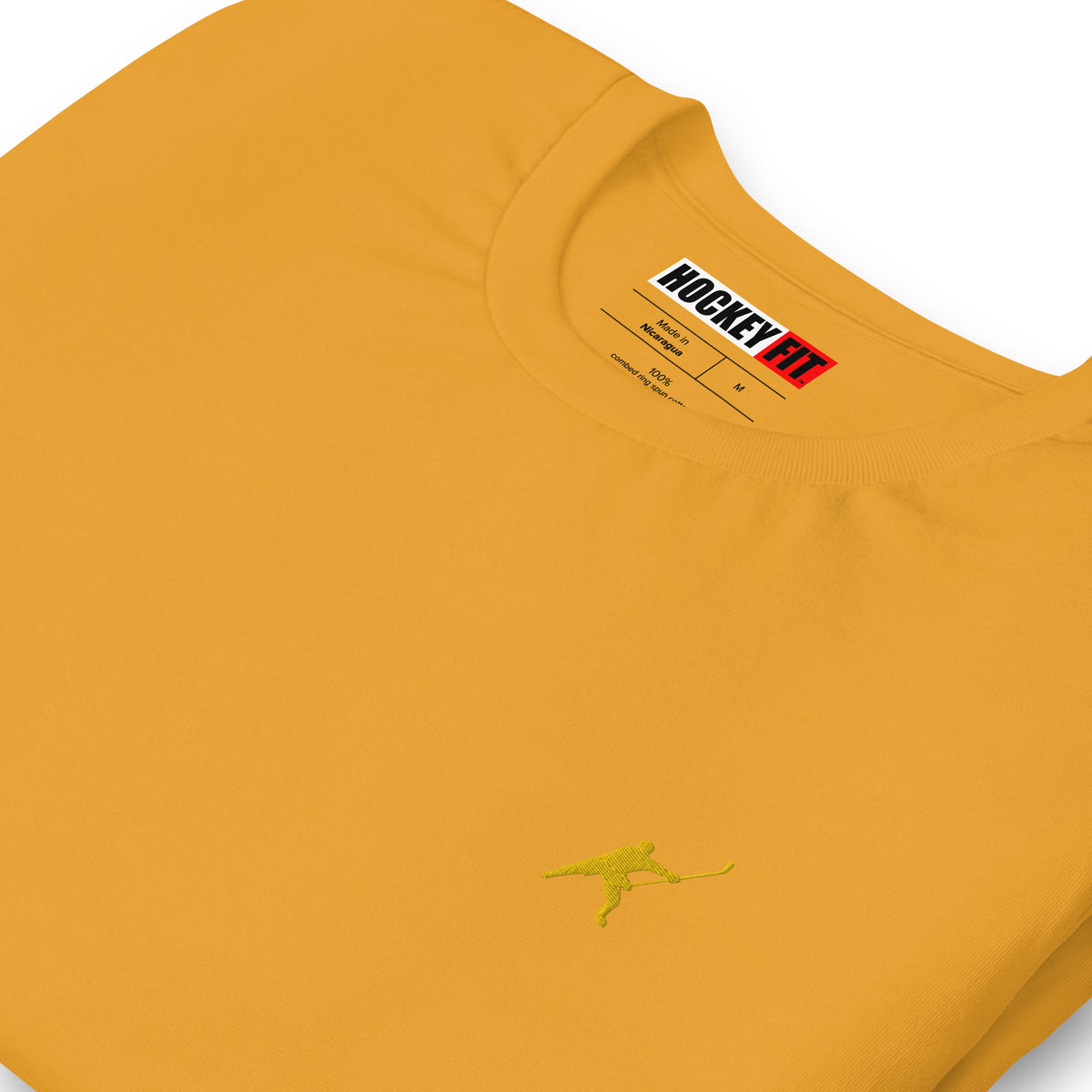 HOCKEYFIT™ EMBROIDERED YELLOW T-SHIRT