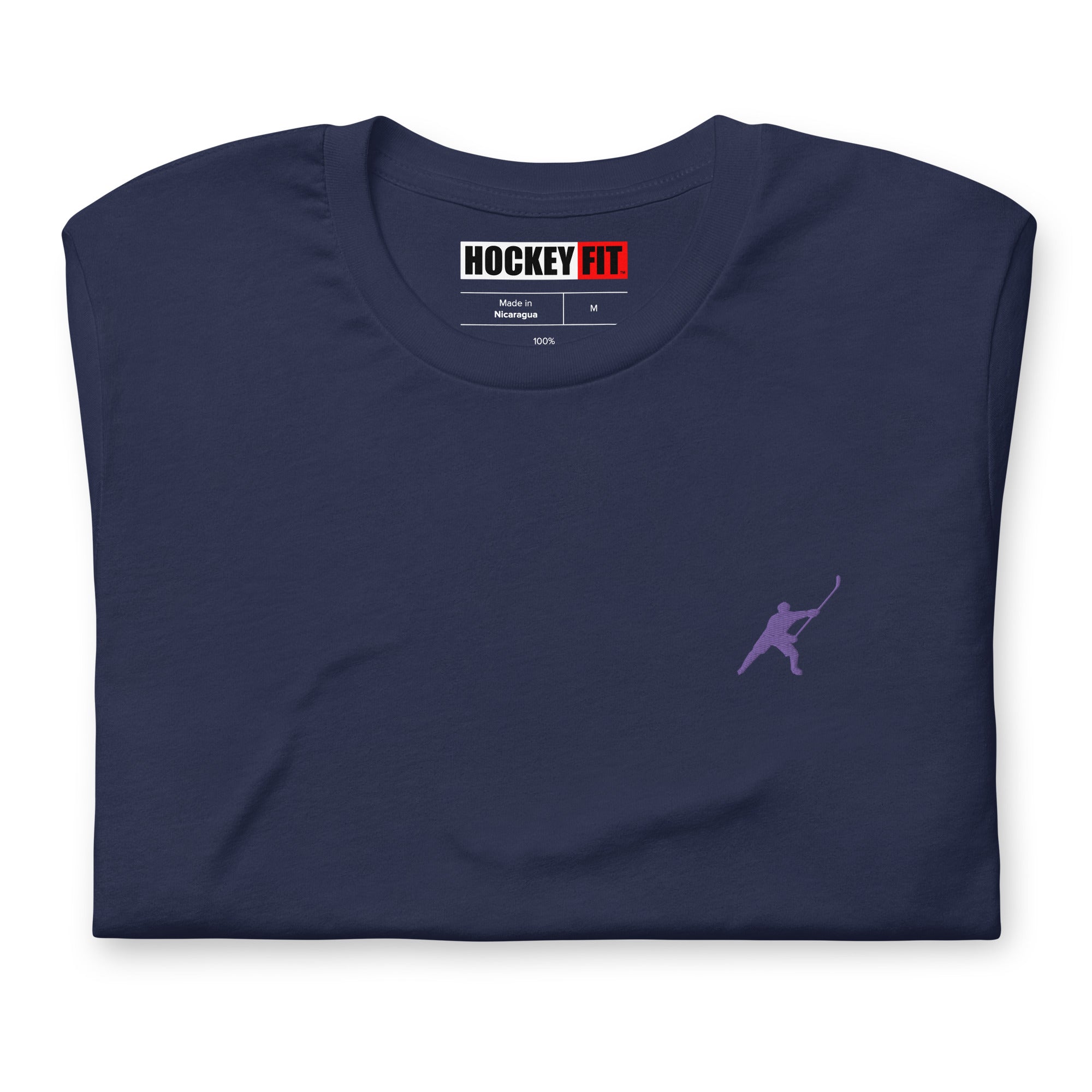HOCKEYFIT™ EMBROIDERED PURPLE T-SHIRT