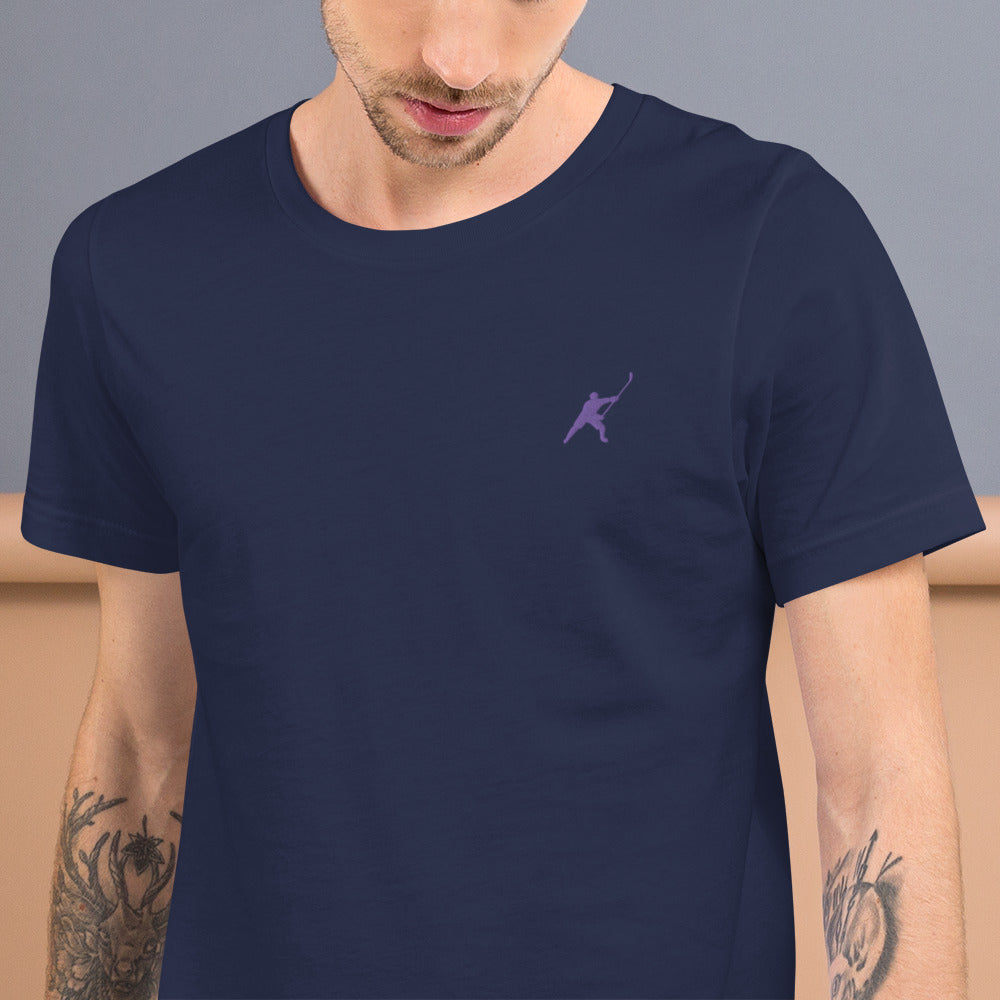 HOCKEYFIT™ EMBROIDERED PURPLE T-SHIRT