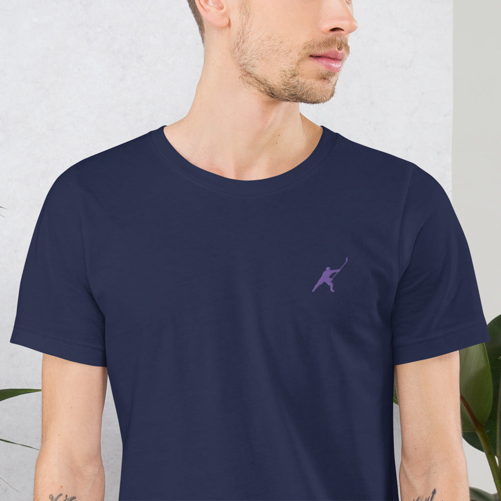 HOCKEYFIT™ EMBROIDERED PURPLE T-SHIRT