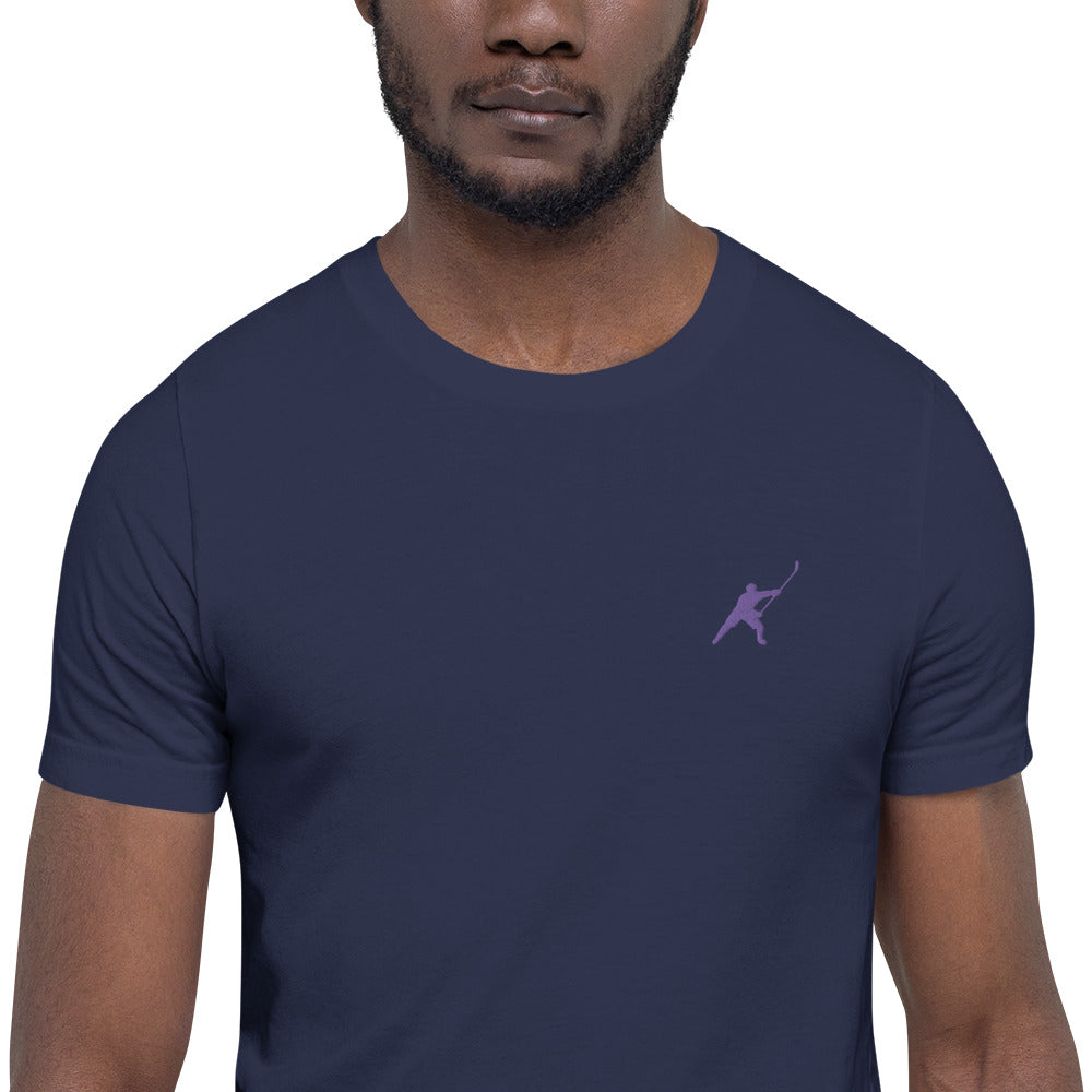 HOCKEYFIT™ EMBROIDERED PURPLE T-SHIRT