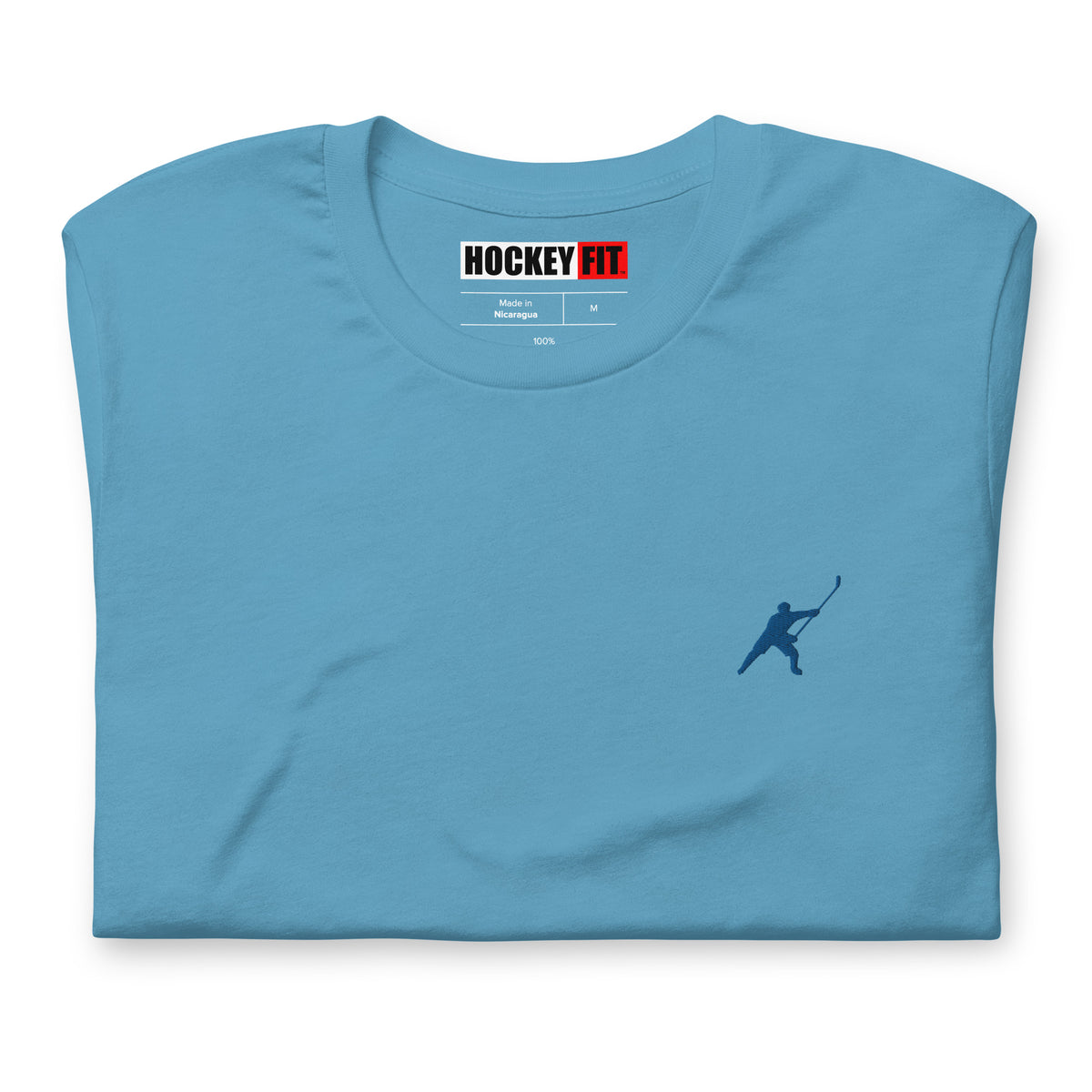 HOCKEYFIT™ EMBROIDERED BLUE T-SHIRT