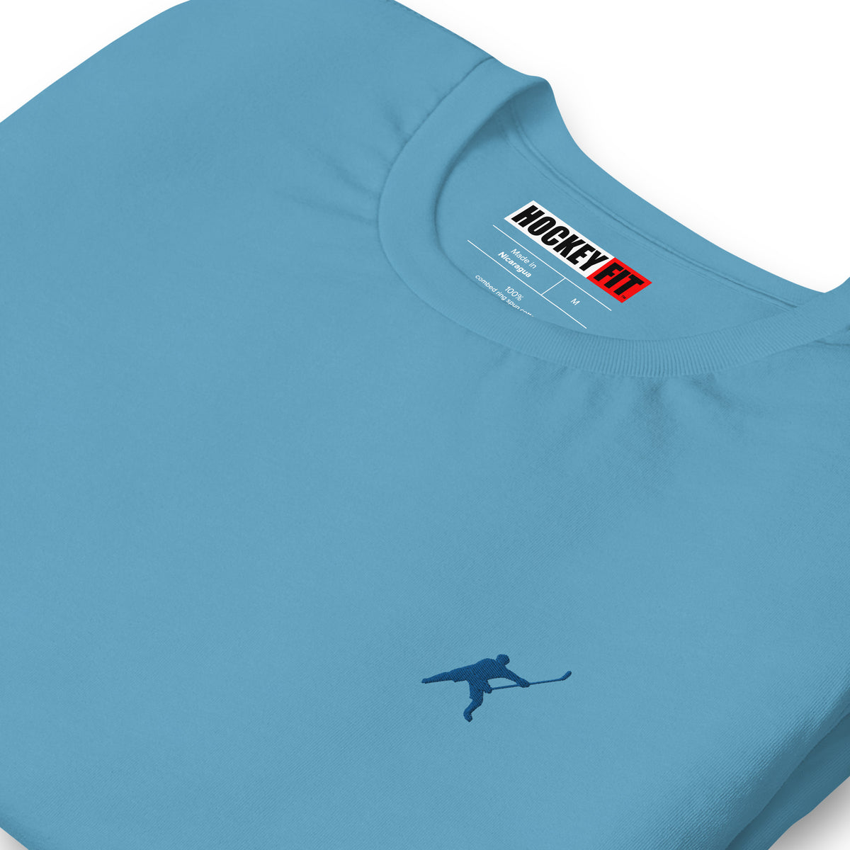 HOCKEYFIT™ EMBROIDERED BLUE T-SHIRT