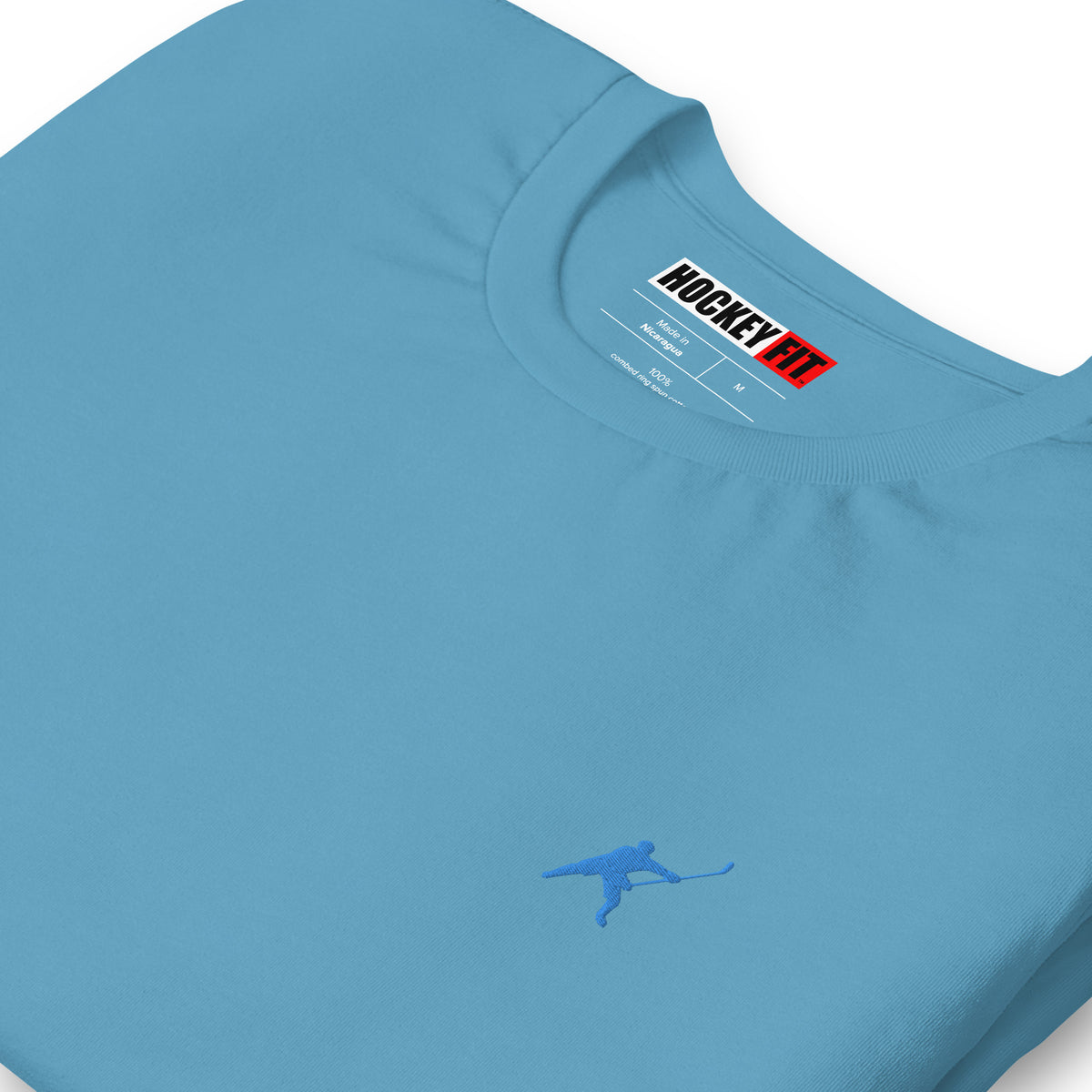 HOCKEYFIT™ EMBROIDERED ICE BLUE T-SHIRT