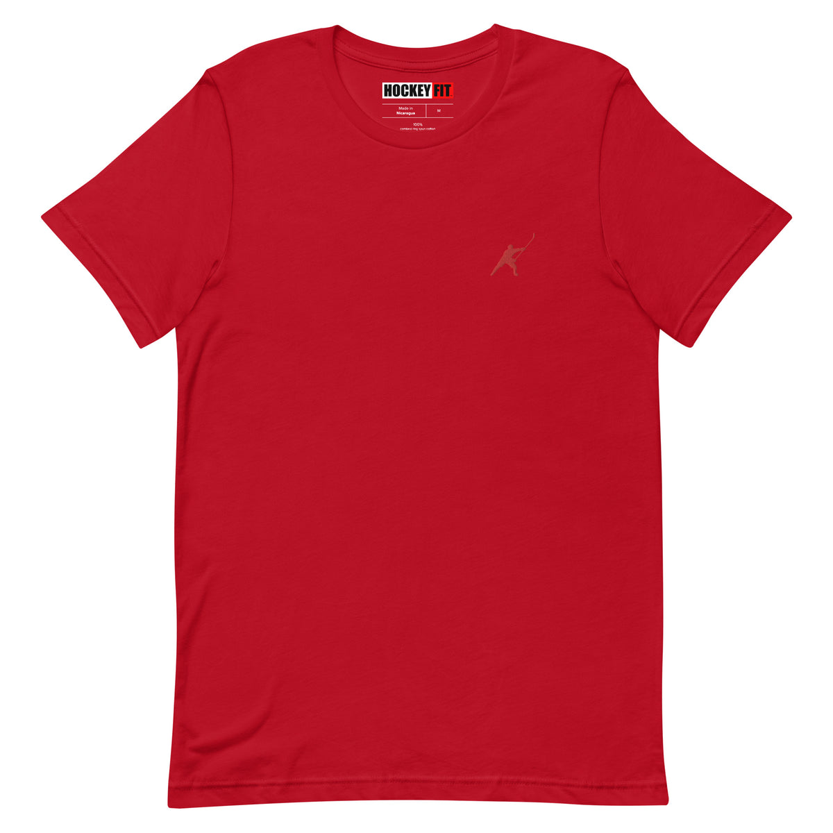 HOCKEYFIT™ EMBROIDERED RED T-SHIRT