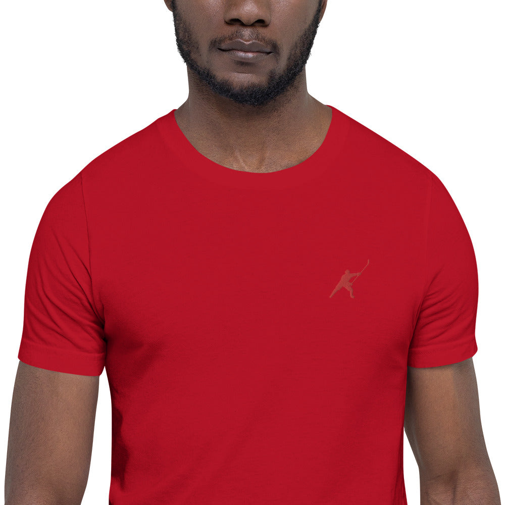 HOCKEYFIT™ EMBROIDERED RED T-SHIRT