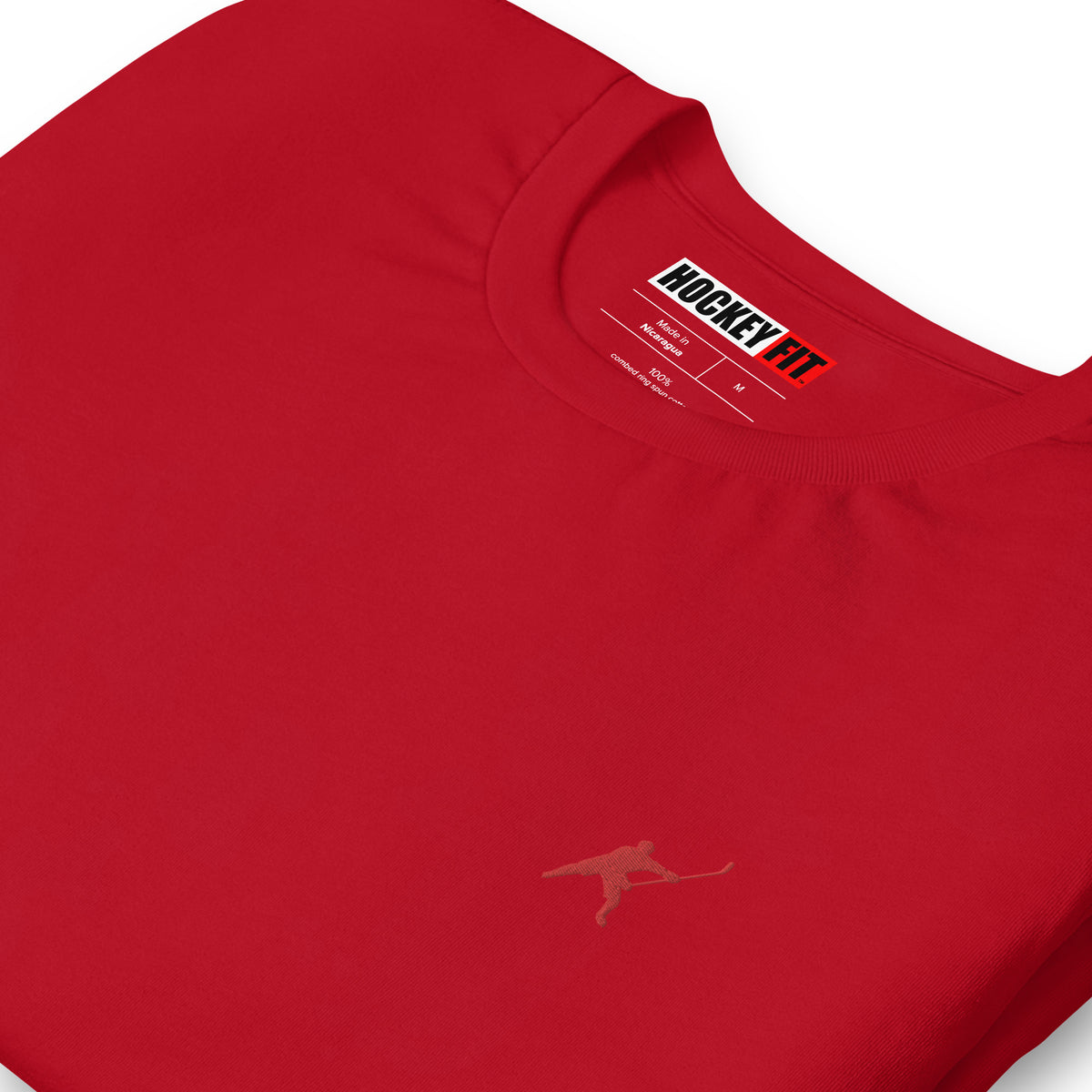 HOCKEYFIT™ EMBROIDERED RED T-SHIRT