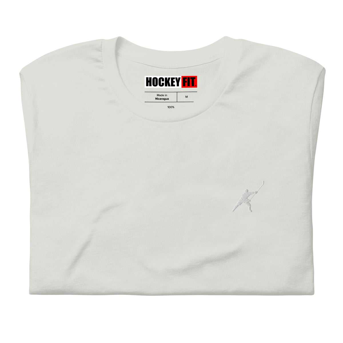 HOCKEYFIT™ EMBROIDERED WHITE T-SHIRT