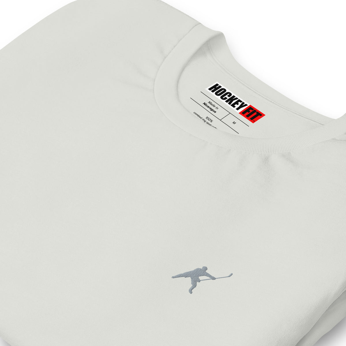 HOCKEYFIT™ EMBROIDERED GREY T-SHIRT