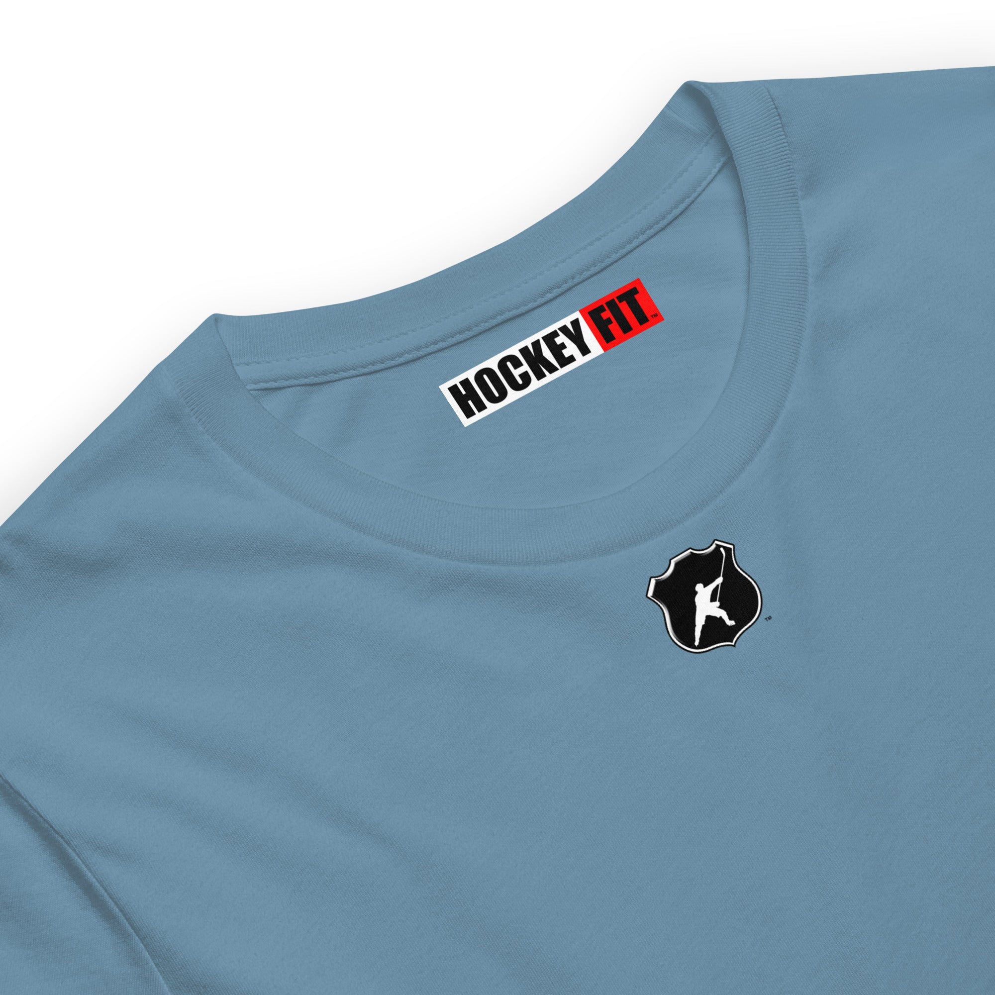 HOCKEYFIT™ SHIELD LOGO T-SHIRT - STEEL BLUE