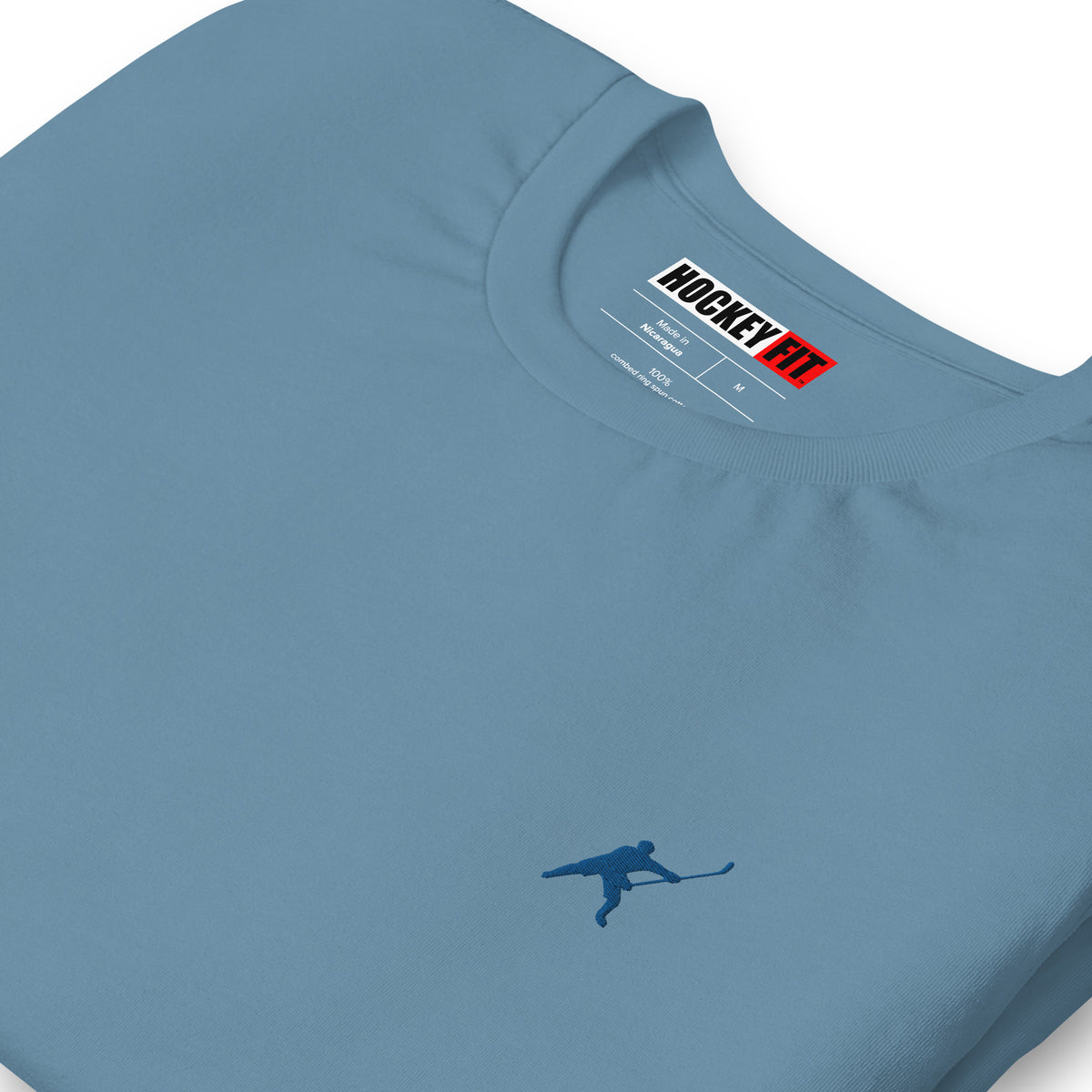 HOCKEYFIT™ EMBROIDERED BLUE T-SHIRT