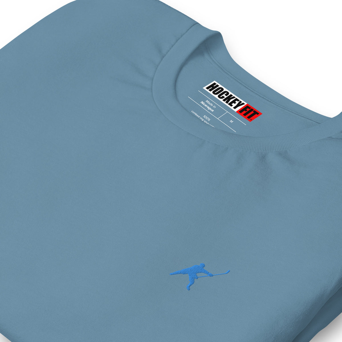 HOCKEYFIT™ EMBROIDERED ICE BLUE T-SHIRT