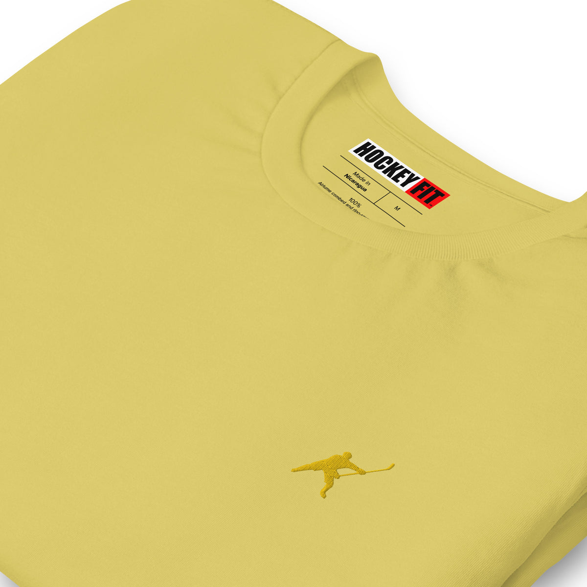 HOCKEYFIT™ EMBROIDERED YELLOW T-SHIRT