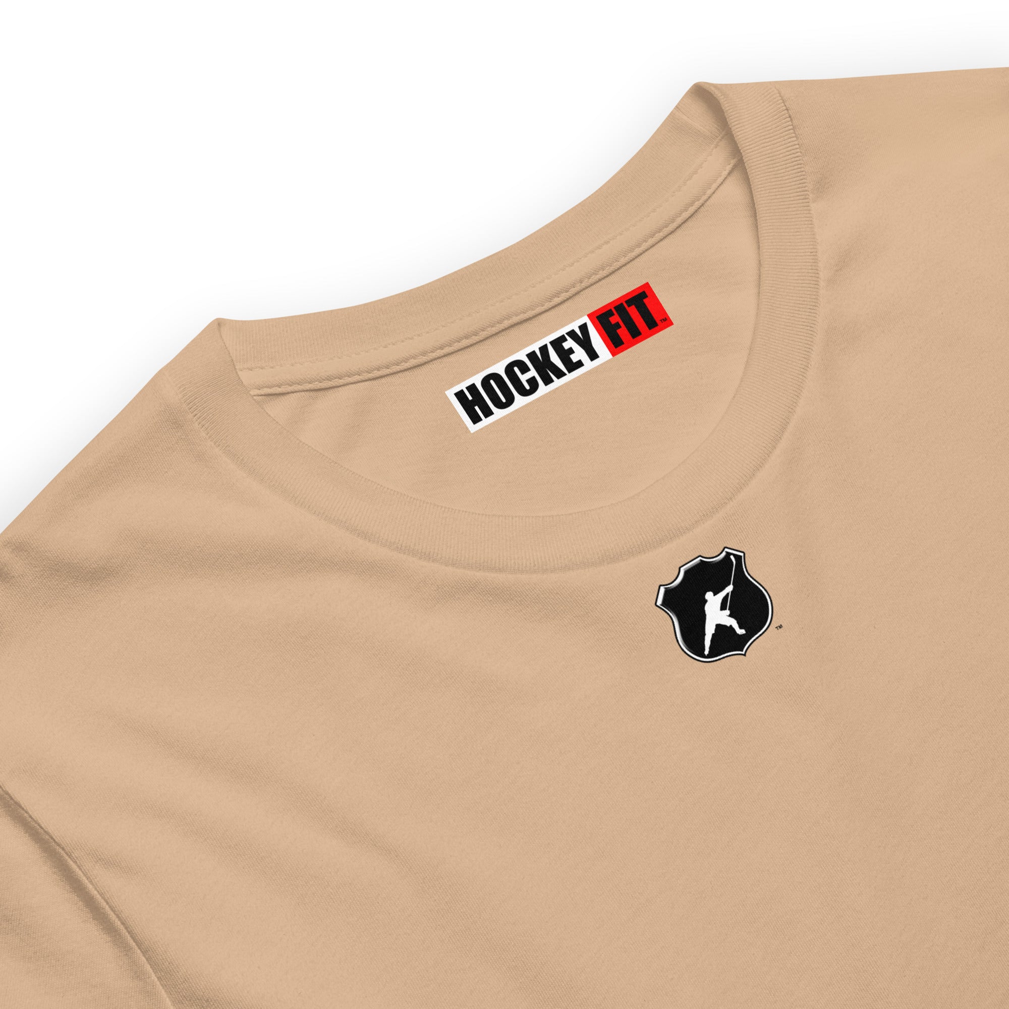 HOCKEYFIT™ SHIELD LOGO T-SHIRT - TAN