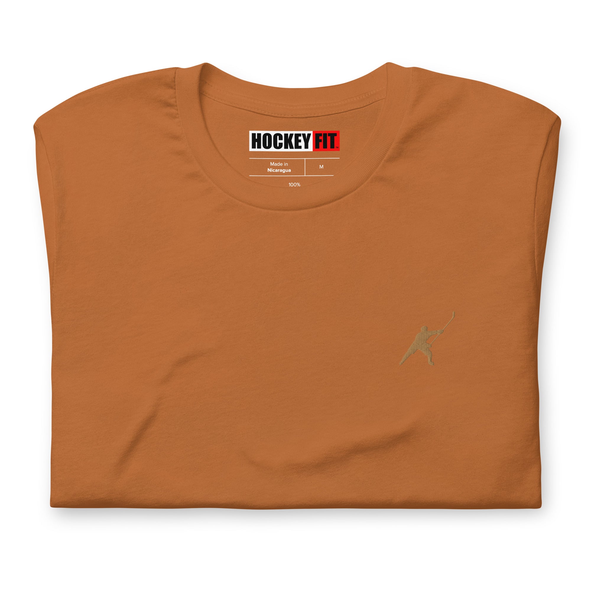 HOCKEYFIT™ EMBROIDERED GOLD T-SHIRT