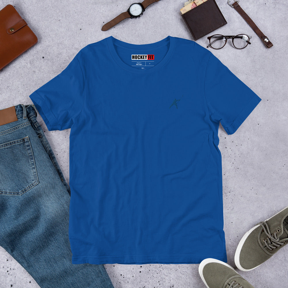 HOCKEYFIT™ EMBROIDERED BLUE T-SHIRT