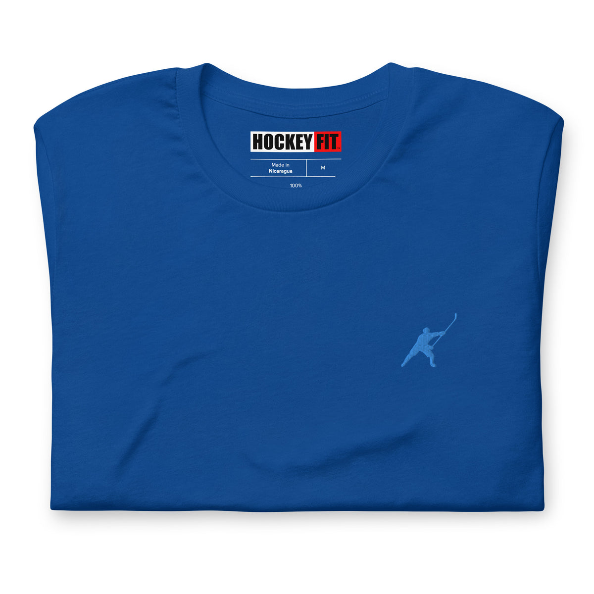 HOCKEYFIT™ EMBROIDERED ICE BLUE T-SHIRT