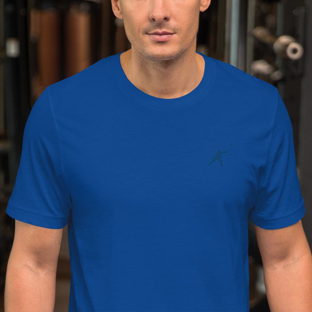 HOCKEYFIT™ EMBROIDERED BLUE T-SHIRT