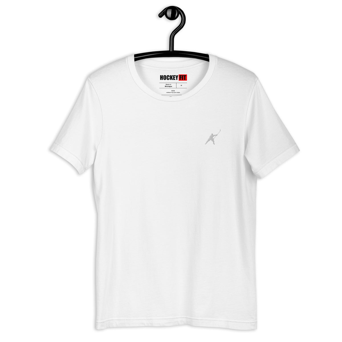 HOCKEYFIT™ EMBROIDERED WHITE T-SHIRT