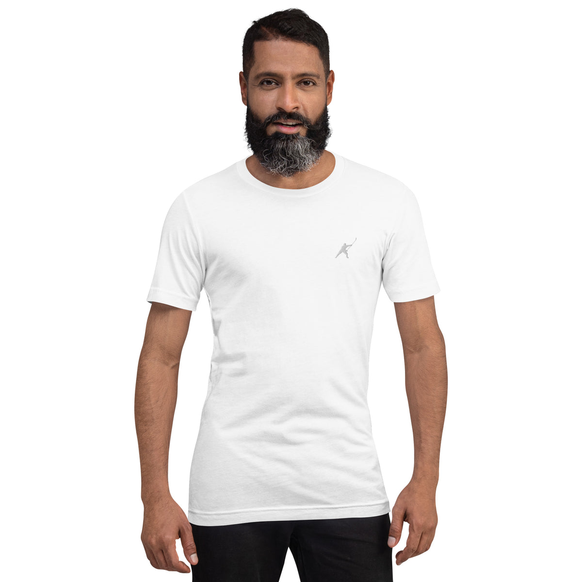 HOCKEYFIT™ EMBROIDERED WHITE T-SHIRT