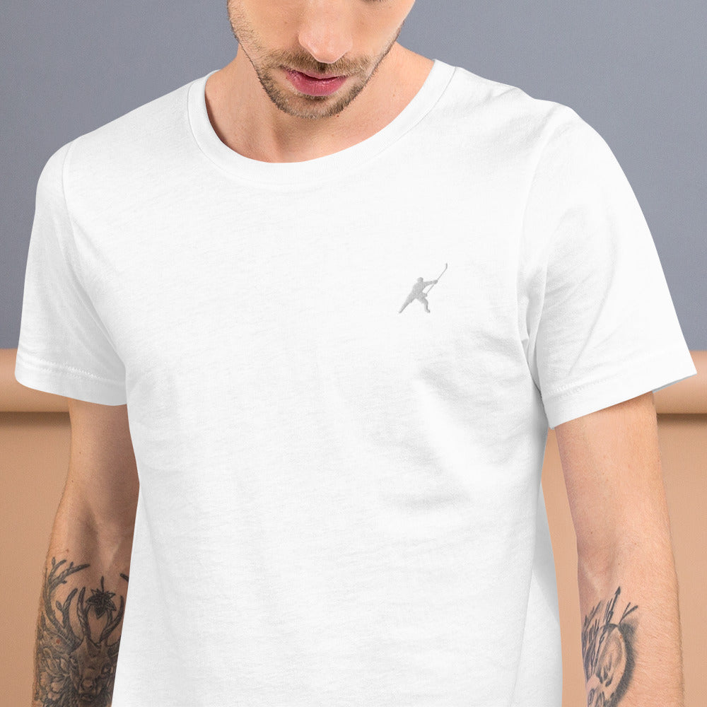 HOCKEYFIT™ EMBROIDERED WHITE T-SHIRT