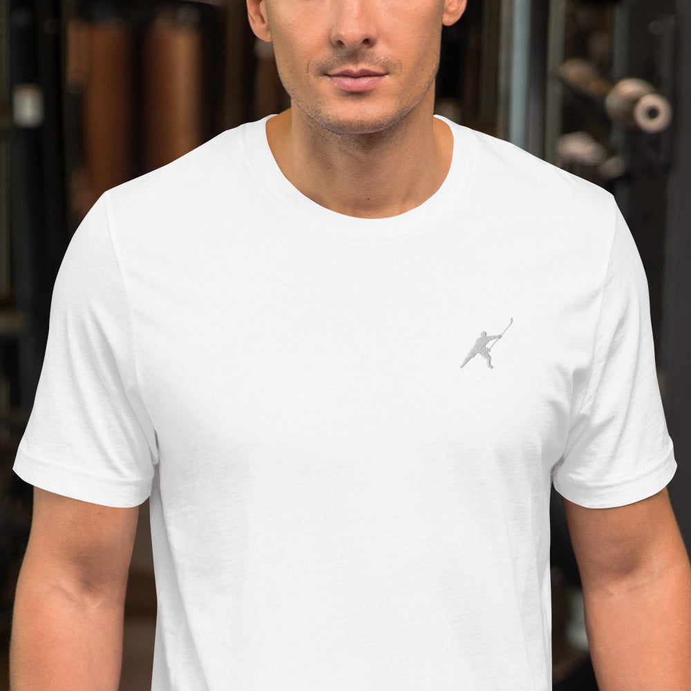 HOCKEYFIT™ EMBROIDERED WHITE T-SHIRT