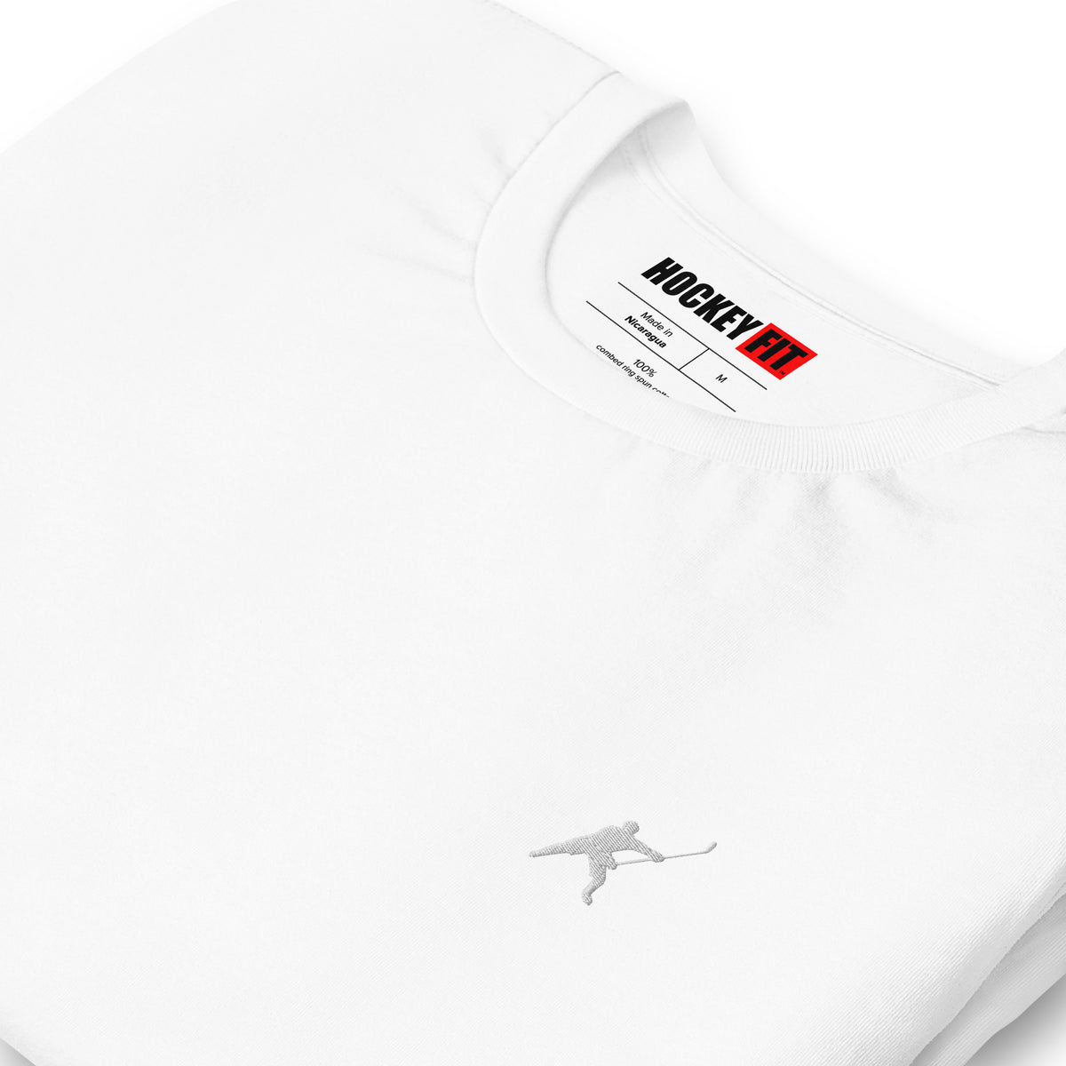 HOCKEYFIT™ EMBROIDERED WHITE T-SHIRT