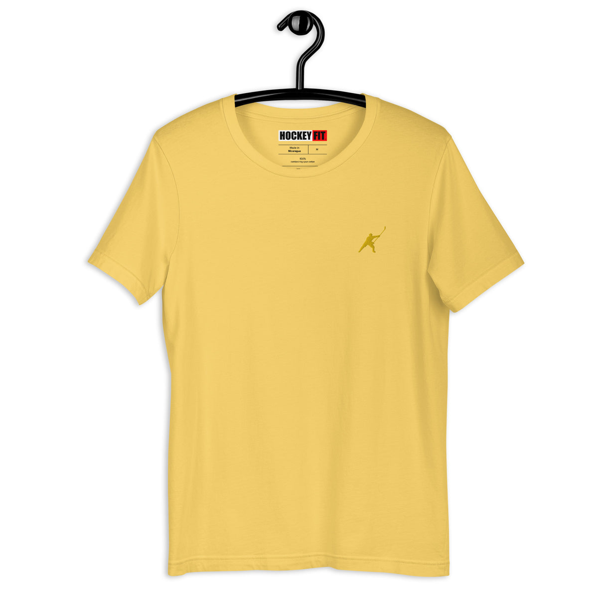 HOCKEYFIT™ EMBROIDERED YELLOW T-SHIRT