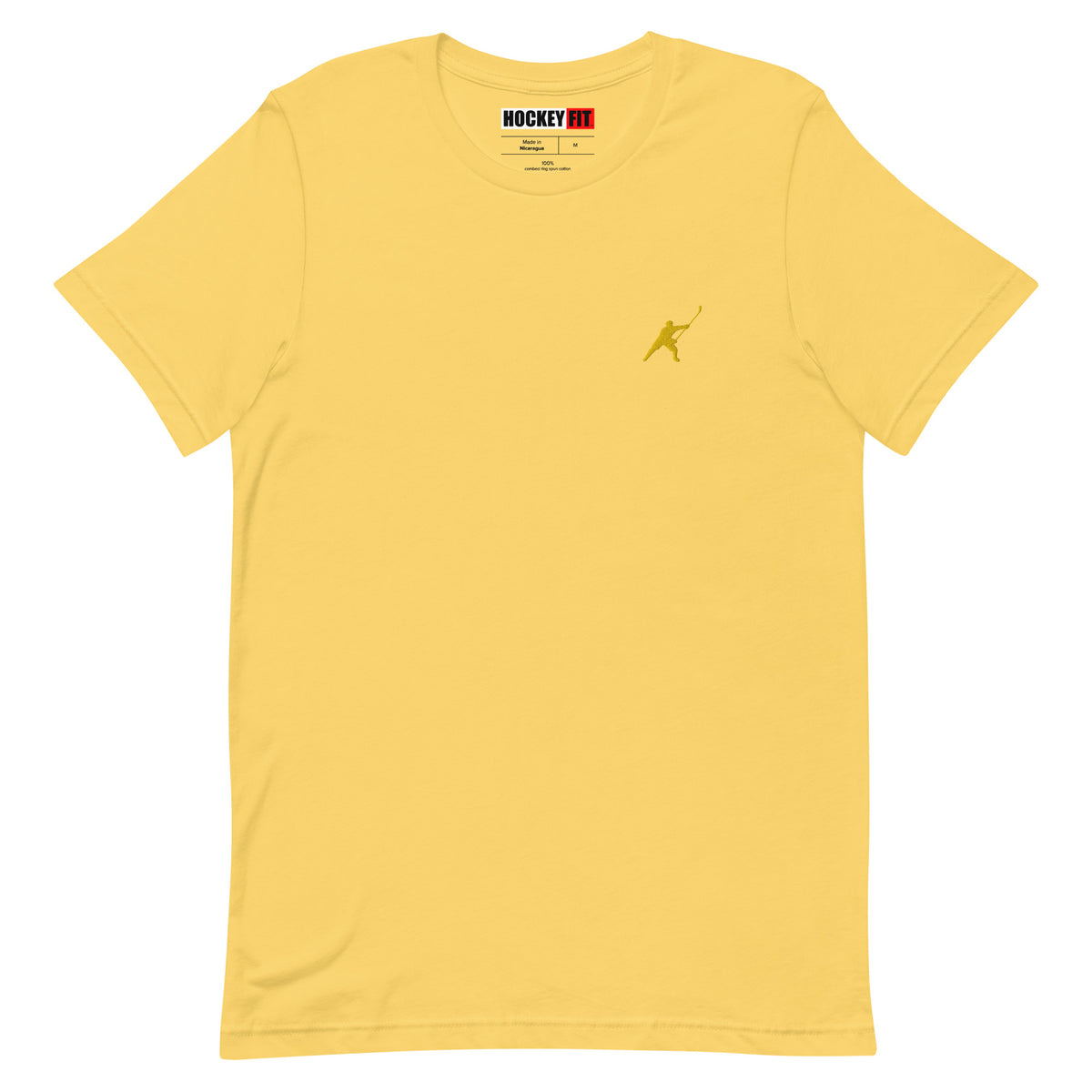 HOCKEYFIT™ EMBROIDERED YELLOW T-SHIRT