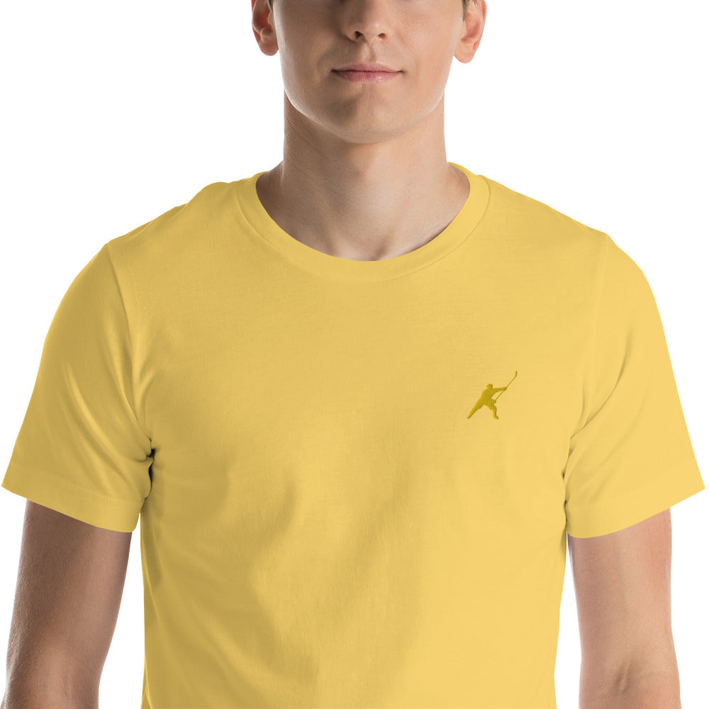 HOCKEYFIT™ EMBROIDERED YELLOW T-SHIRT