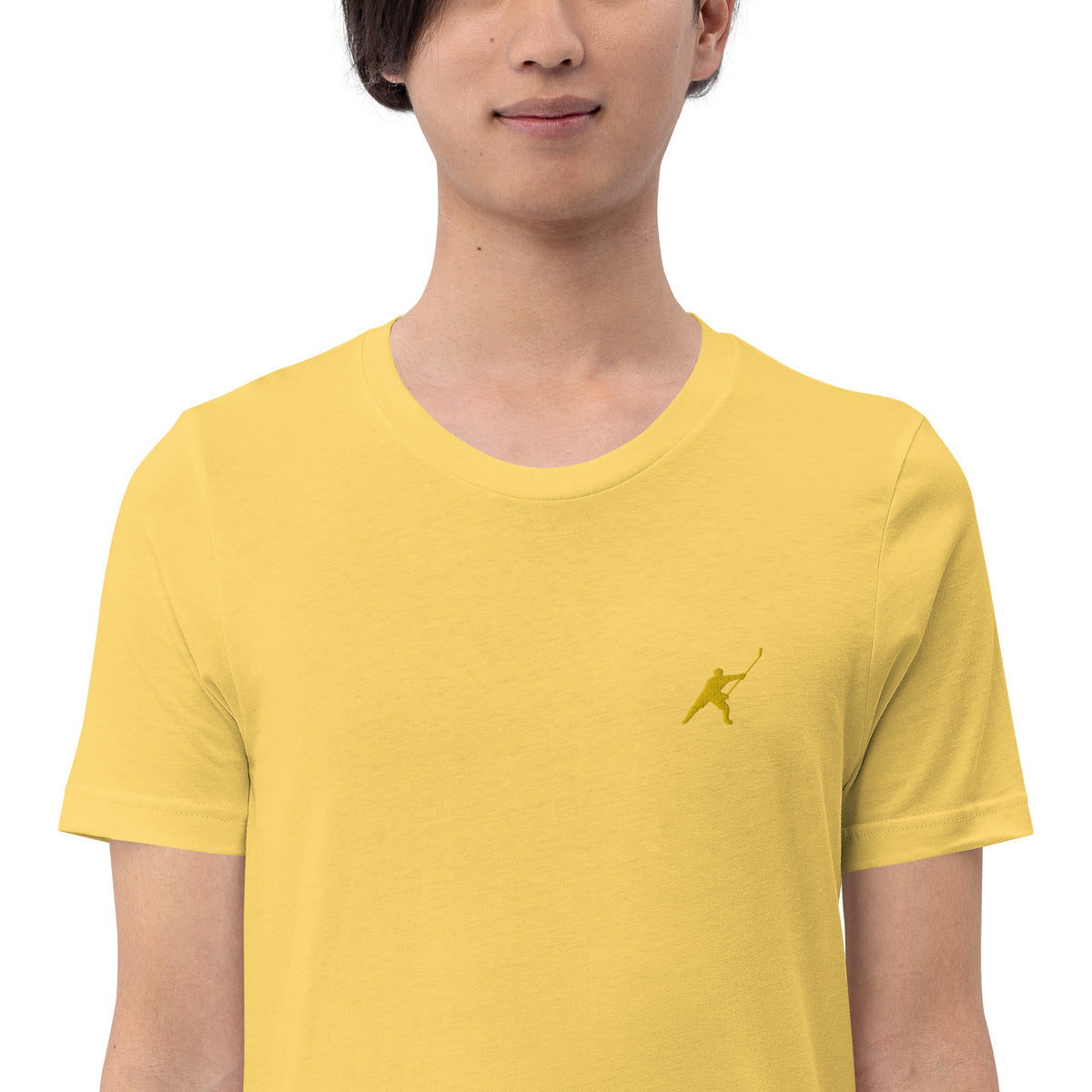 HOCKEYFIT™ EMBROIDERED YELLOW T-SHIRT