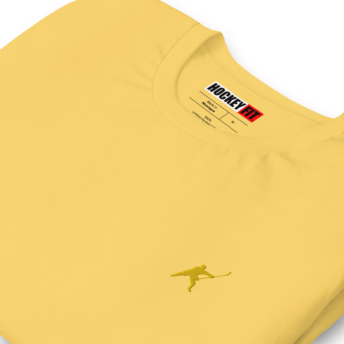 HOCKEYFIT™ EMBROIDERED YELLOW T-SHIRT