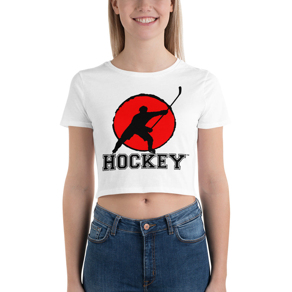MY SPORT HOCKEY™ RED SETTING SUN CROP TOP TEE