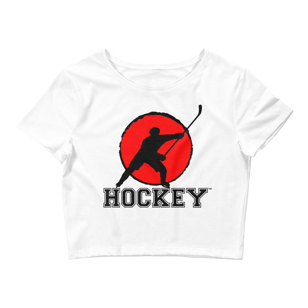 MY SPORT HOCKEY™ RED SETTING SUN CROP TOP TEE