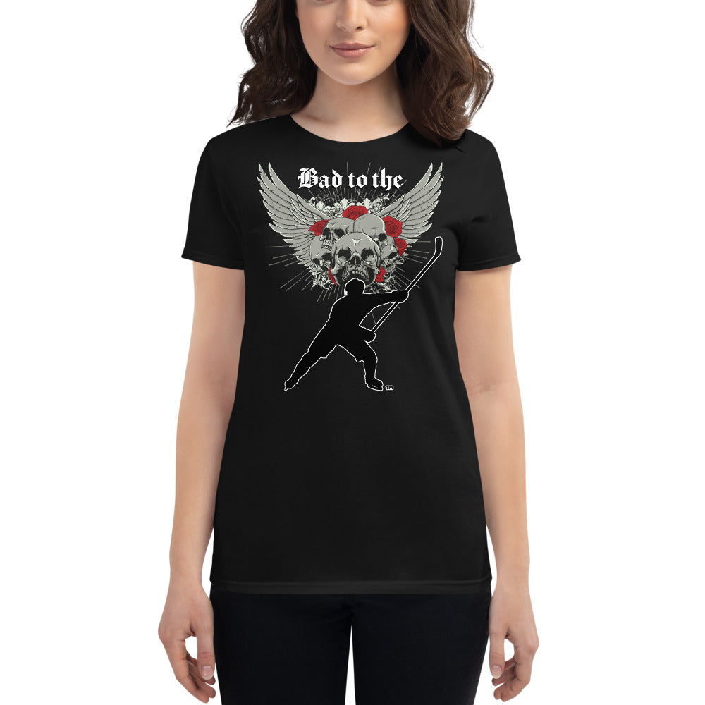 MY SPORT HOCKEY™ &quot;BAD TO THE&quot; SKULLS &amp; ROSES TEE