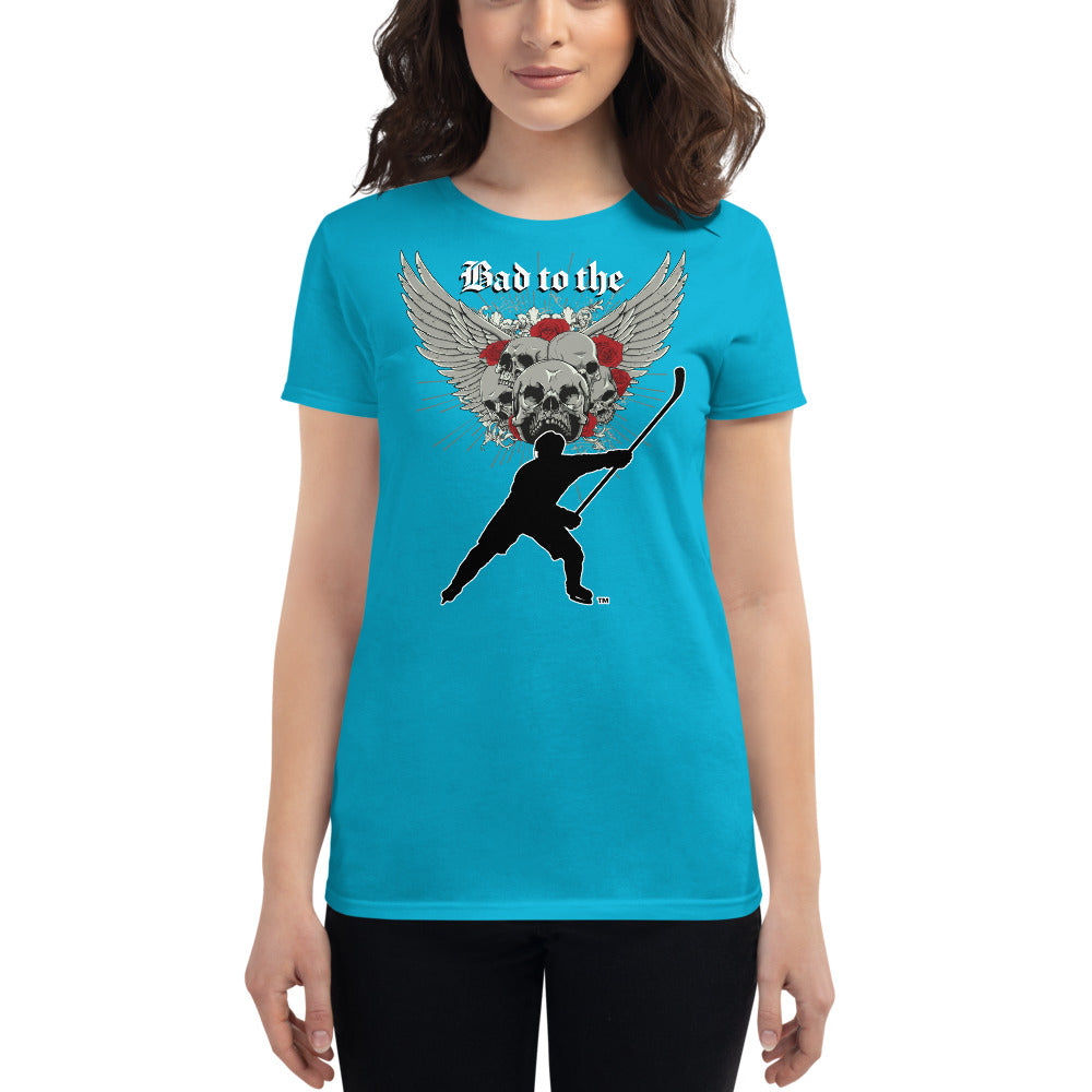 MY SPORT HOCKEY™ &quot;BAD TO THE&quot; SKULLS &amp; ROSES TEE