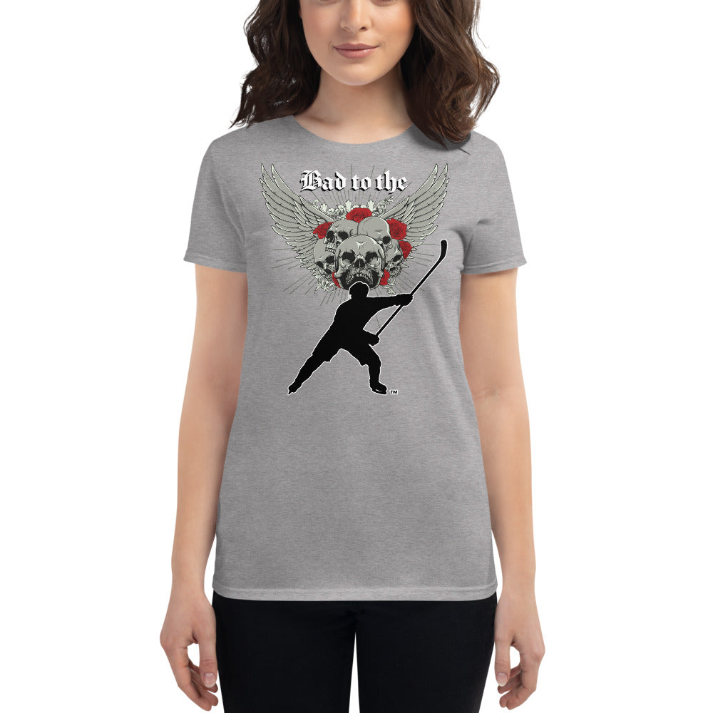 MY SPORT HOCKEY™ &quot;BAD TO THE&quot; SKULLS &amp; ROSES TEE
